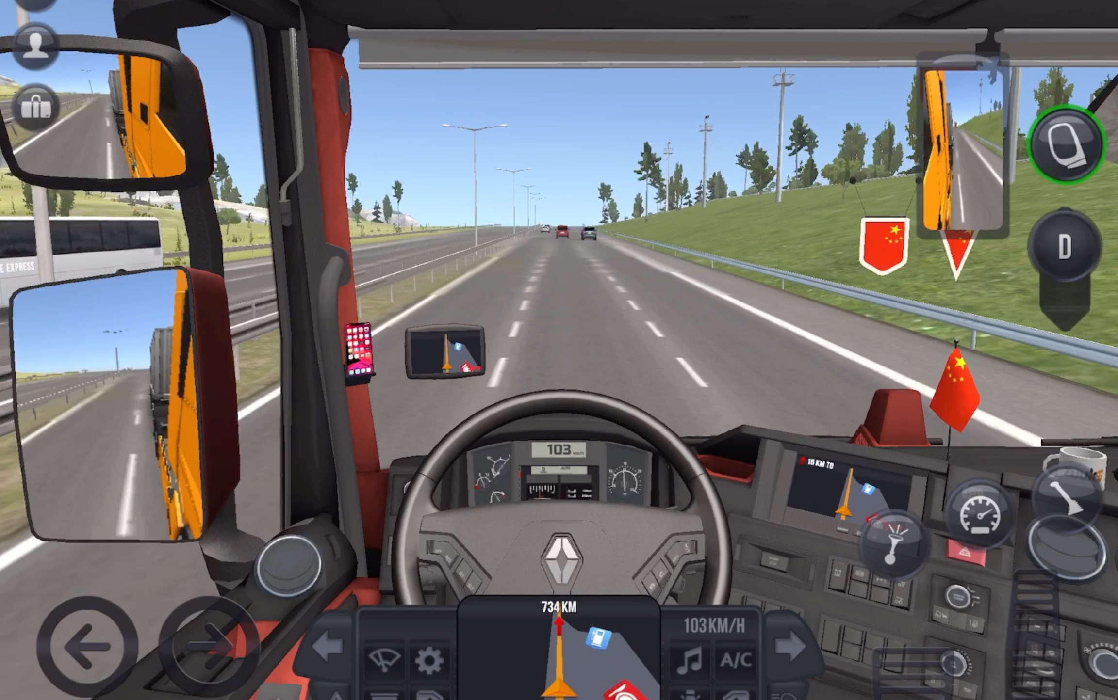 卡车模拟器终极版-雷诺t high高速巡航_手机游戏热门视频
