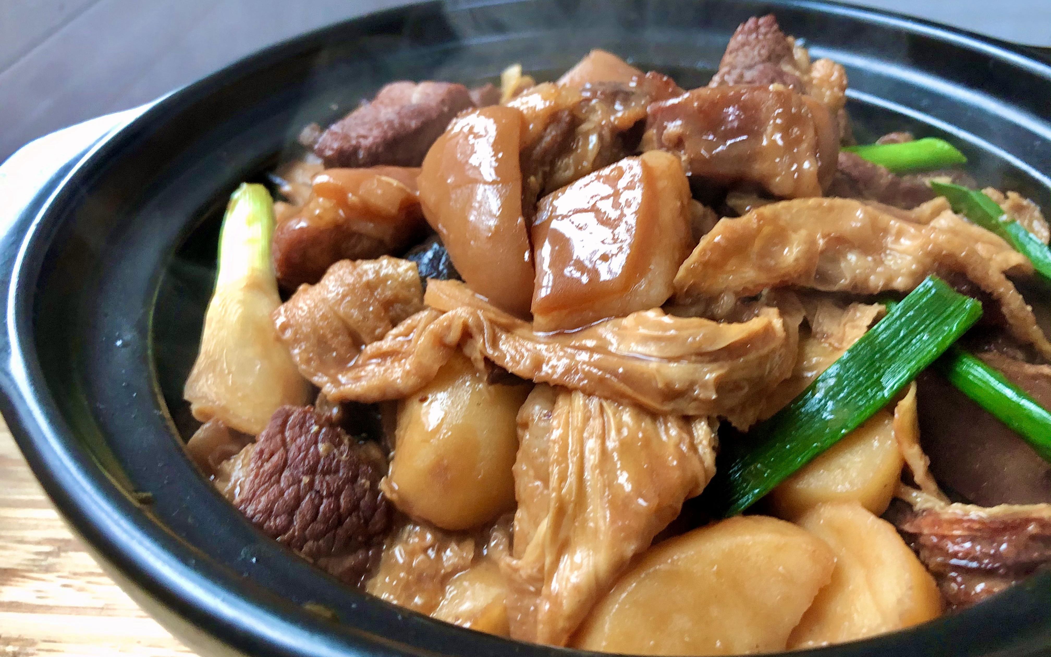 羊肉腐竹煲,广东潮汕经典家常菜,羊肉软烂入味,没有臊味-我的锤石没有