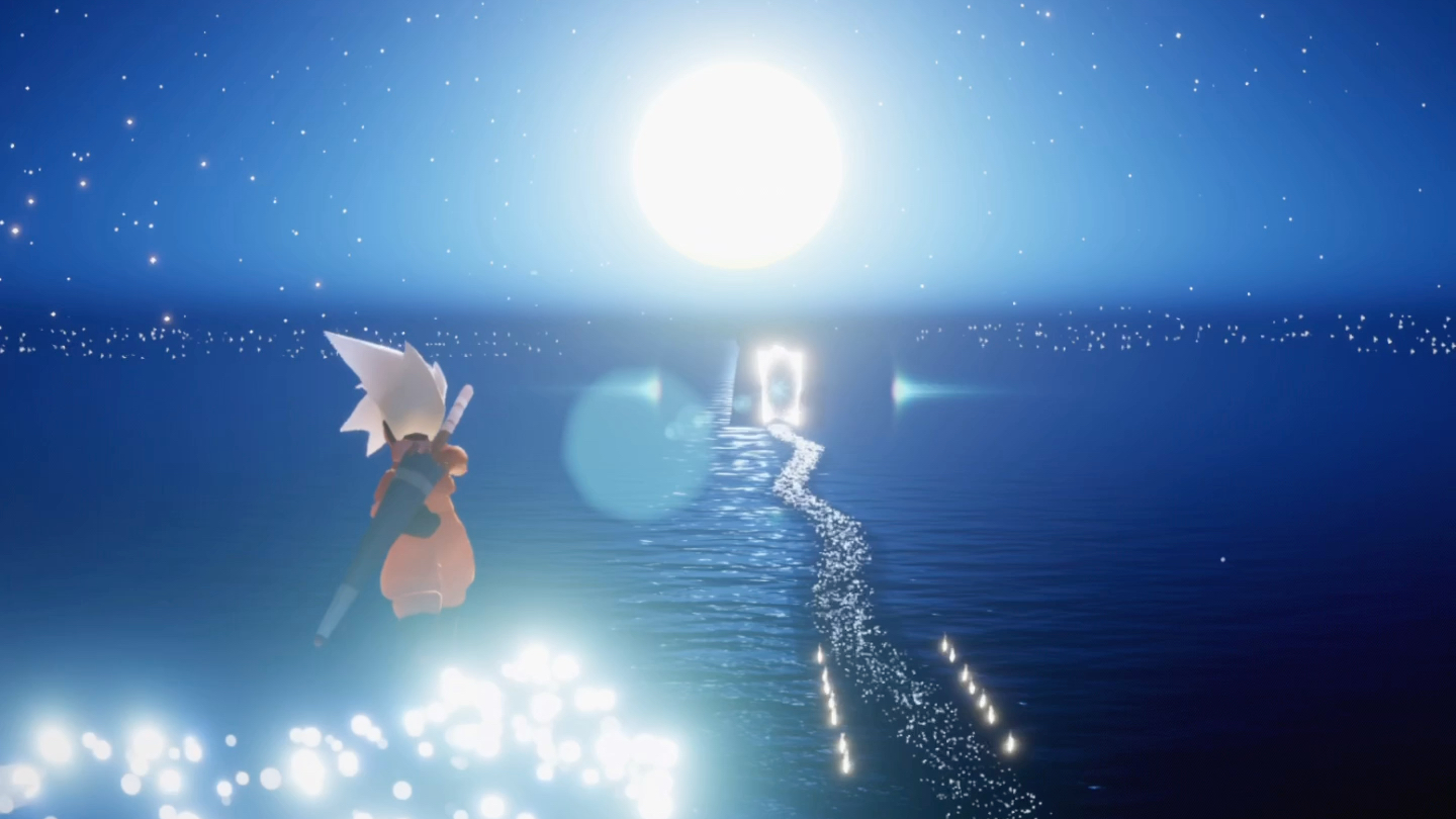 太美了吧光遇重生之路景点打卡银河大月亮