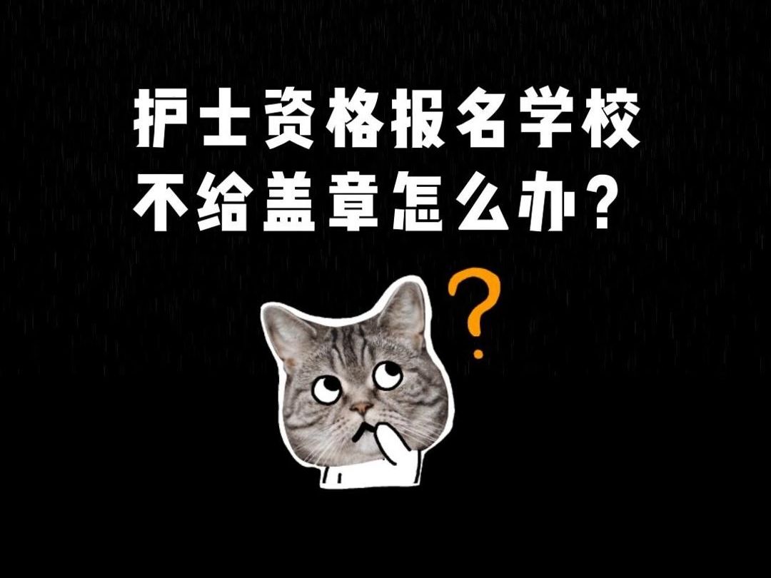 护士资格报名学校不给盖章怎么办?哔哩哔哩bilibili