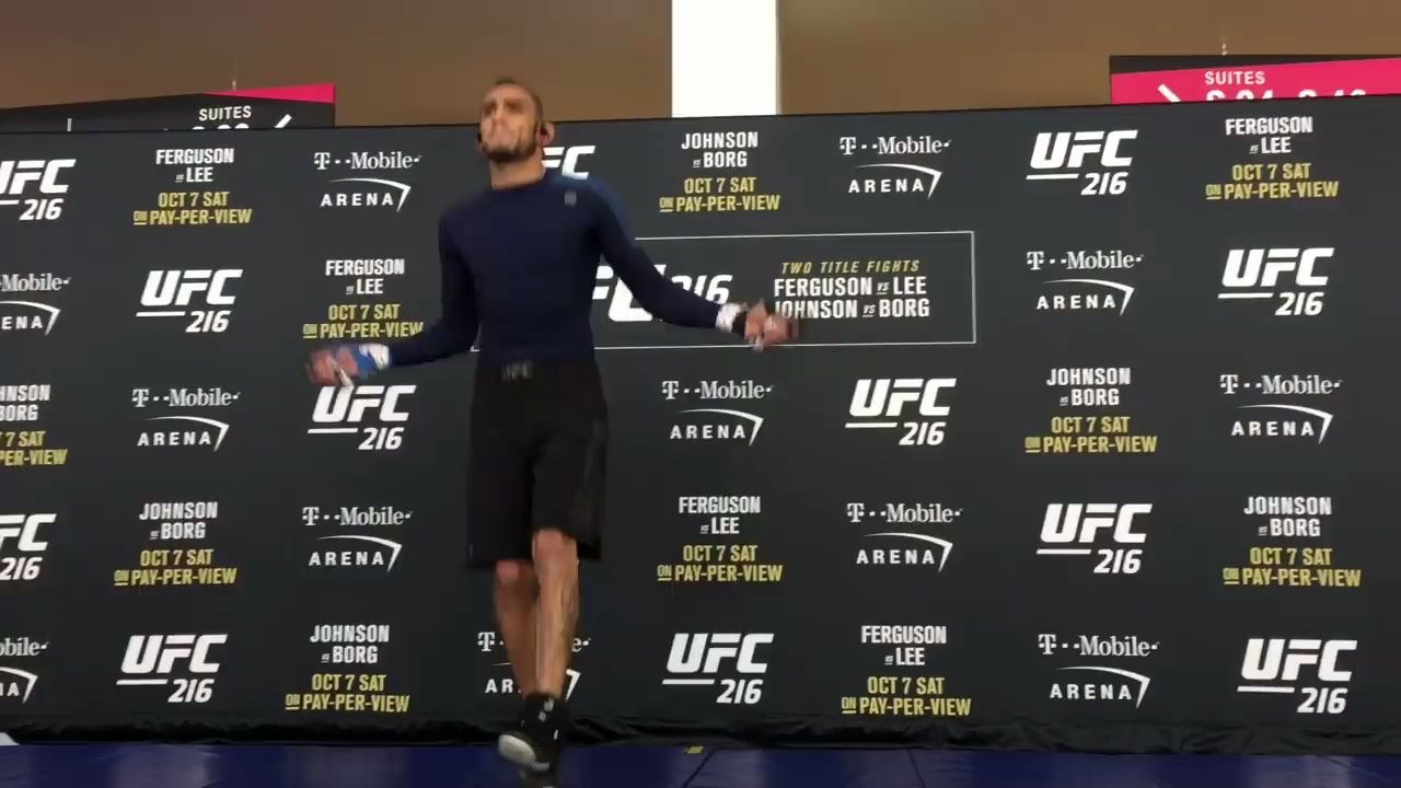 夜魔公开训练弗格森ufc216赛前公开训练