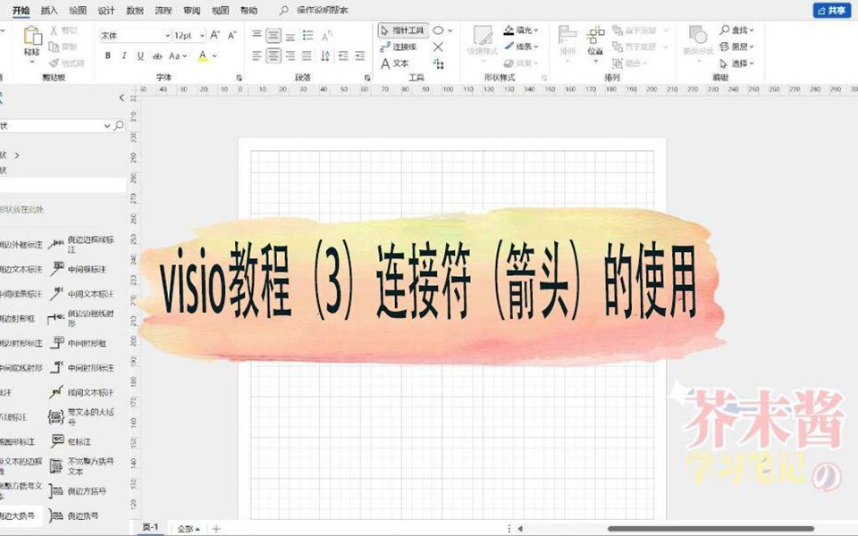 visio教程(3)连接符(箭头)的使用哔哩哔哩bilibili