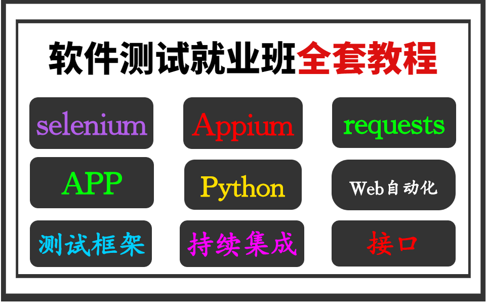 《软件测试开发技术教程(2021最新更新)助你月入20K!!!》哔哩哔哩bilibili