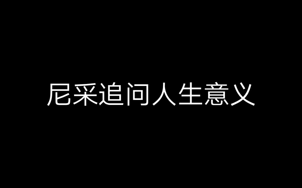 尼采追问人生意义大型纪录片《尼采哲学传奇》哔哩哔哩bilibili