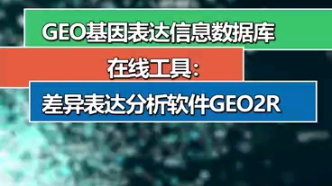 GEO基因表达信息库在线工具:差异表达分析软件GEO2R哔哩哔哩bilibili