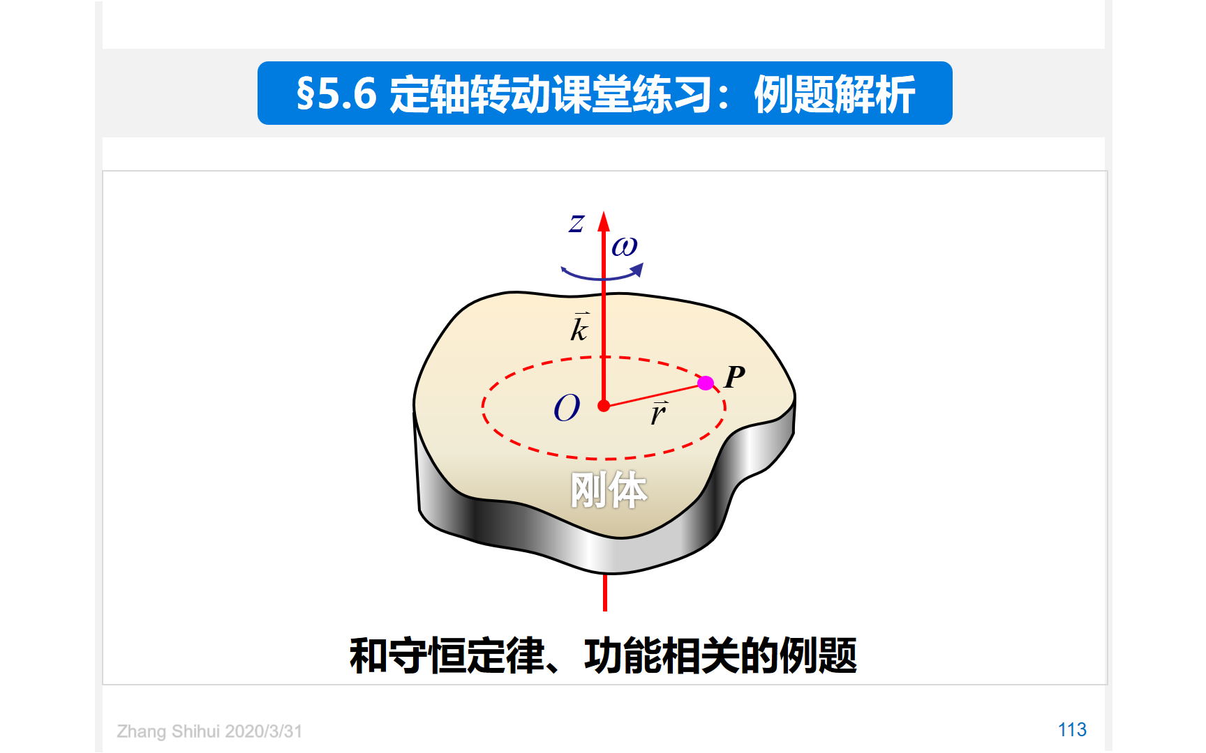 大学物理第5章 刚体定轴转动课堂练习&例题讲解(下):和角动量守恒、转动动能、势能能相关的例题哔哩哔哩bilibili