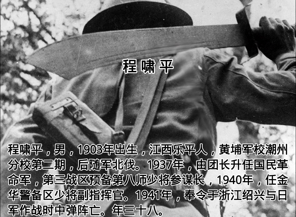 程啸平,男,1903年出生,江西乐平人,黄埔军校潮州分校第二期哔哩哔哩bilibili