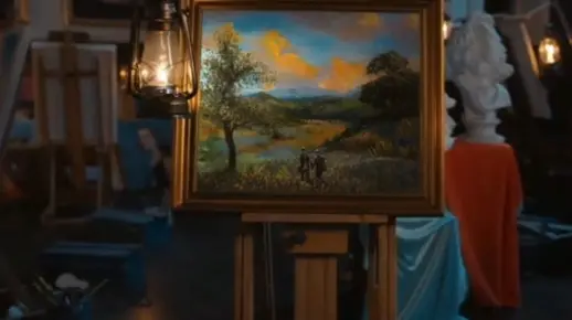 【空境】油画里，窗户，蜡烛，恐怖餐桌