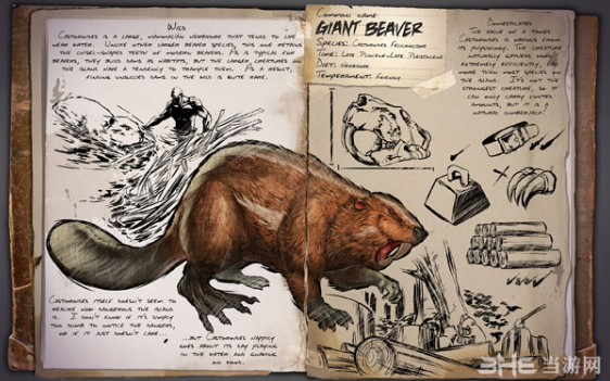 方舟生存进化手游巨河狸介绍及驯服演示