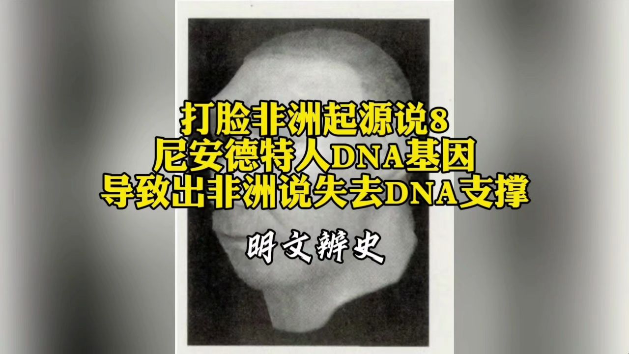 打脸非洲起源说8:尼安德特人DNA基因导致出非洲说失去DNA支撑哔哩哔哩bilibili