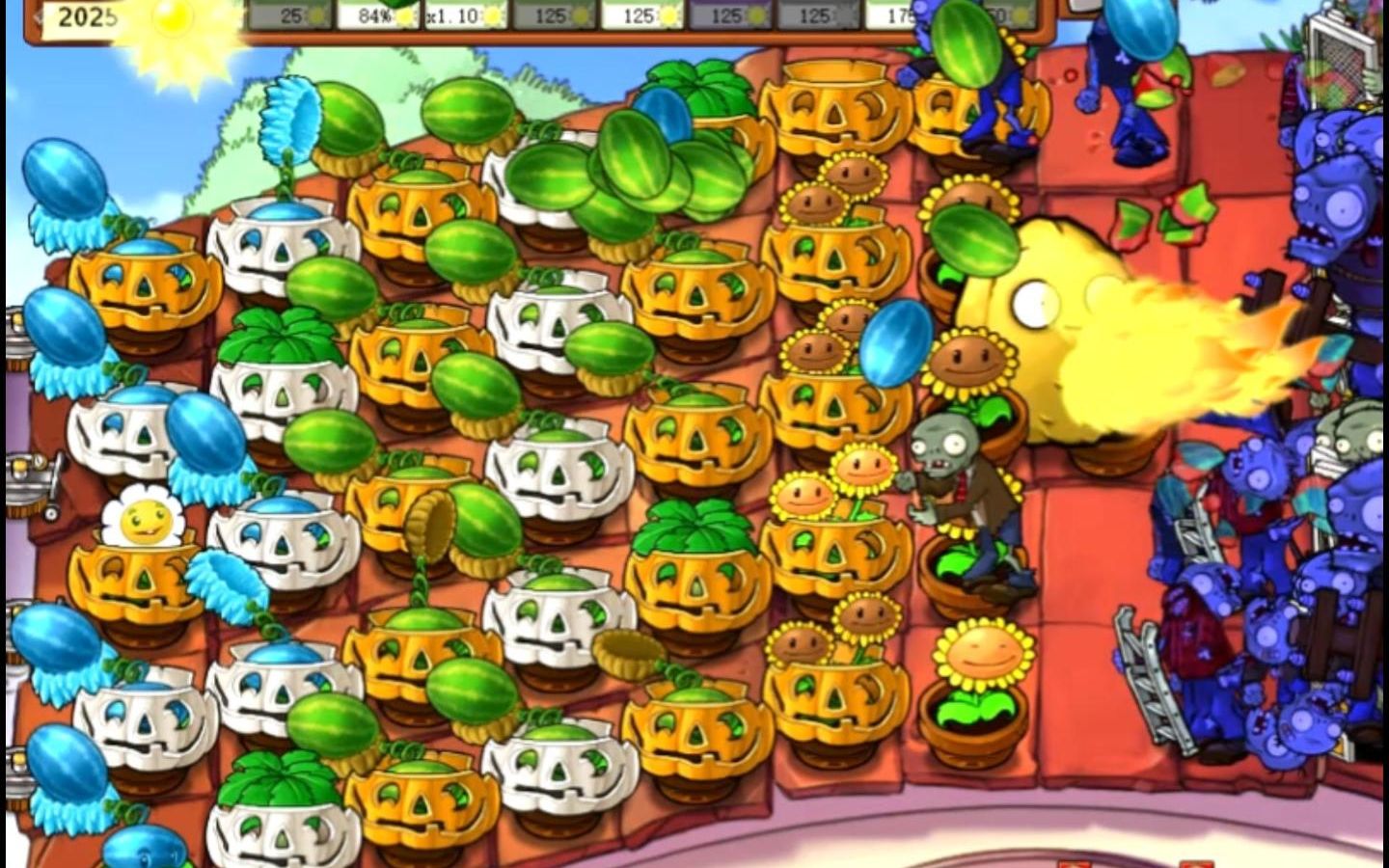 植物大战僵尸beta版 生存屋顶无尽 8_单机游戏热门视频