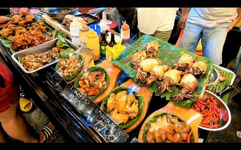 街头美食系列73 海鲜料理 菲律宾 街头小吃 东南亚美食 黑暗料理 干净
