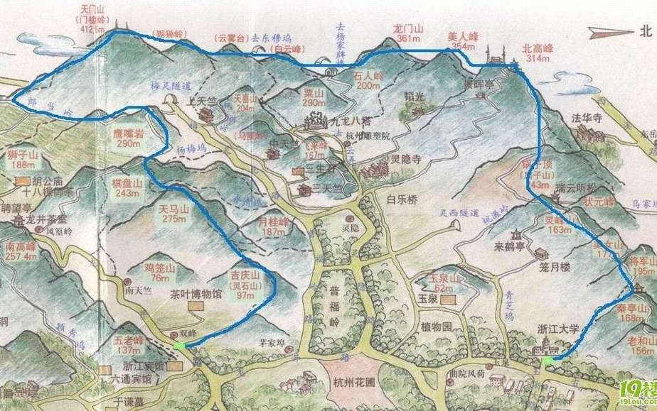 杭州西湖-北高峰山地骑行