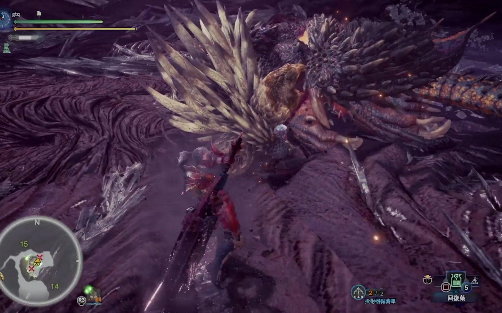 眠斩灭尽龙,尸套龙(吃药)vs喷气大剑(没吃药) 喷气真的可以,然而我是