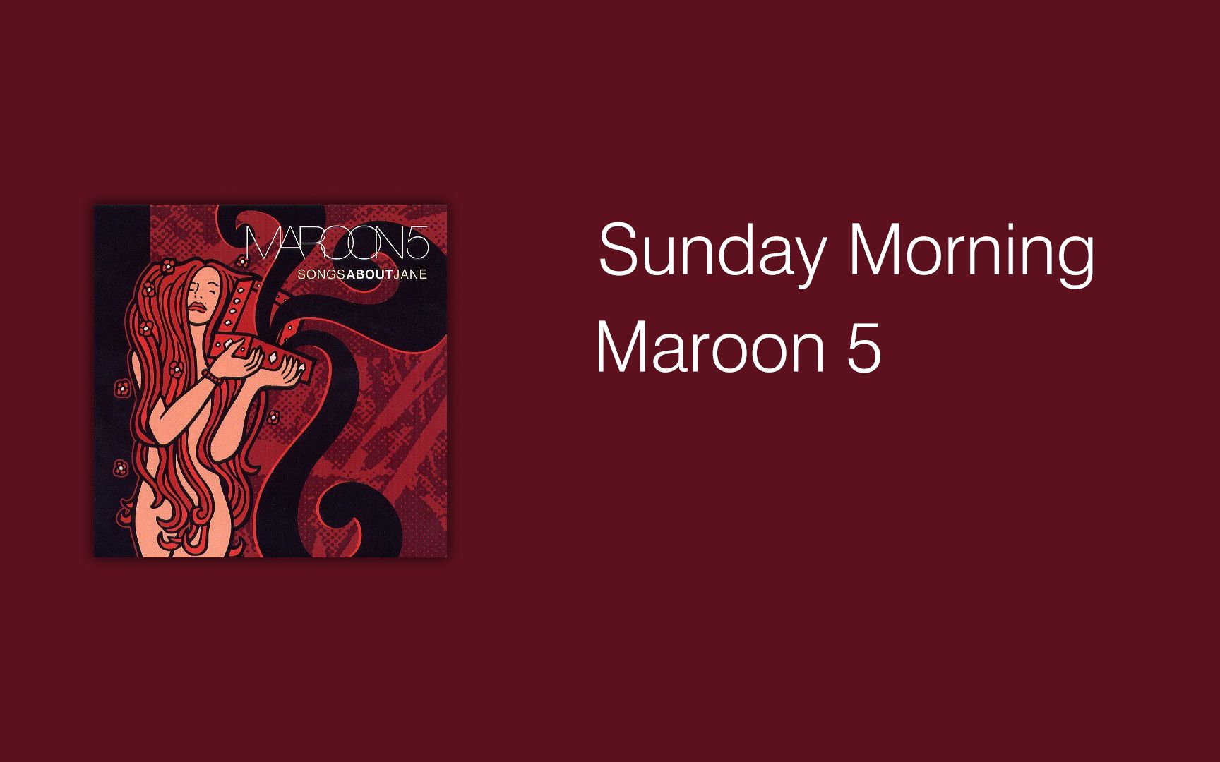 [图]日推单曲 | Maroon 5 - Sunday Morning