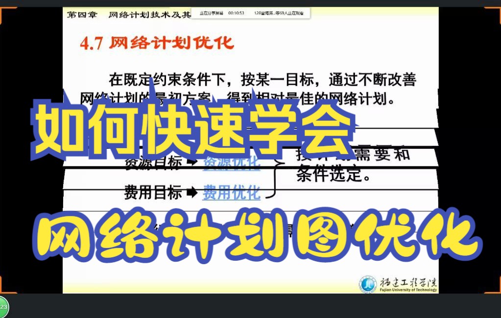 4.7 网络计划图优化哔哩哔哩bilibili