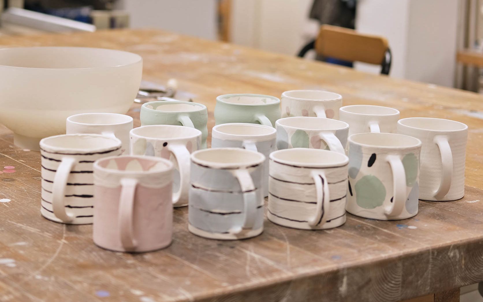 手工制作陶瓷马克杯(上釉)