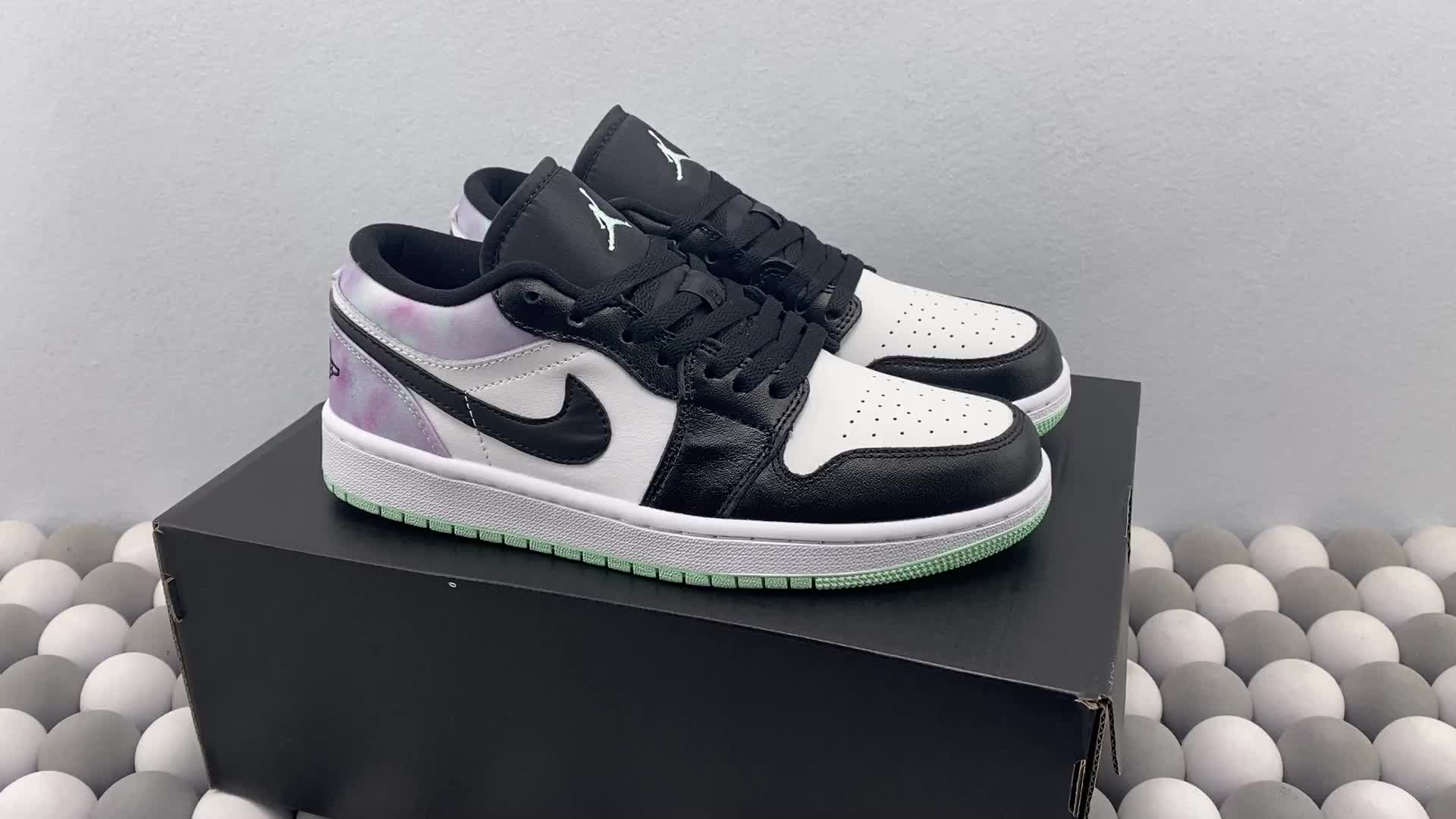 airjordan1lowaj1低帮黑绿粉06v6