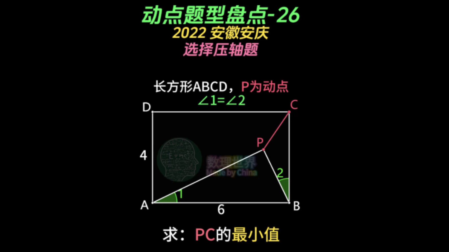 初中必刷动点题型隐圆模型哔哩哔哩bilibili