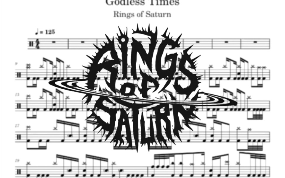 [图]【技术死核鼓谱】鼓机人《Godless Time》by Rings of Saturn