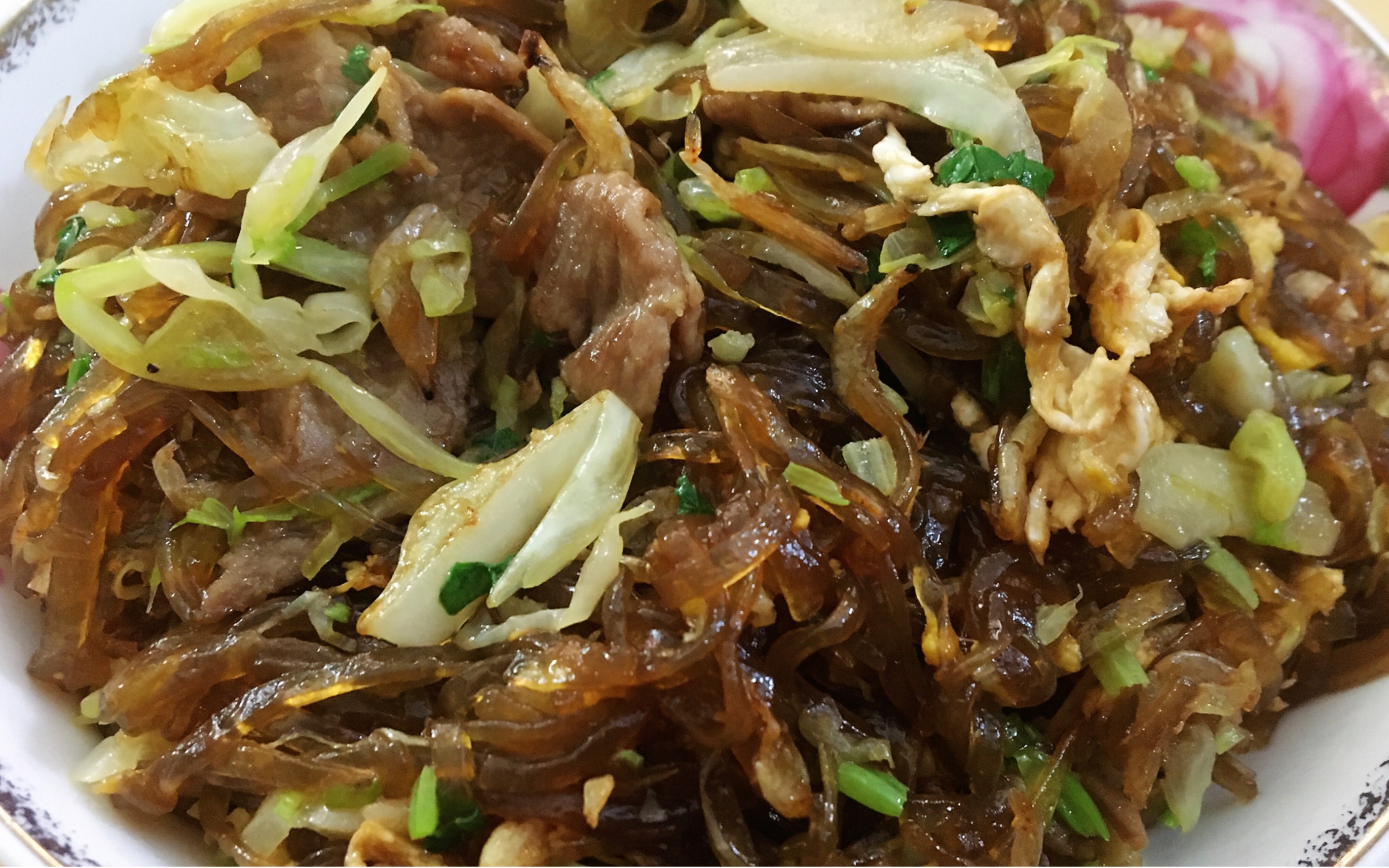 潮汕虾皮肉片炒粉签这样炒真是绝了,太香太好吃了