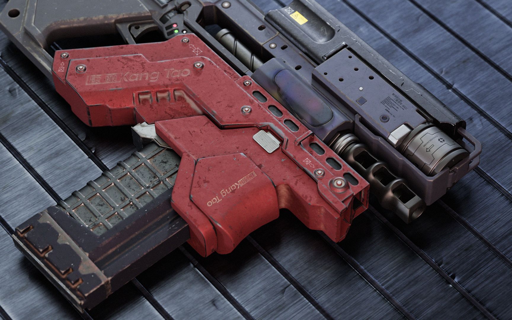 blender quixel mixer做一把赛博朋克2077里的枪