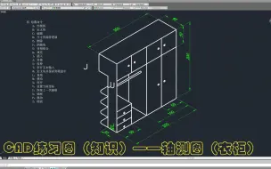 Download Video: CAD 练习图（知识）——轴测图（衣柜）