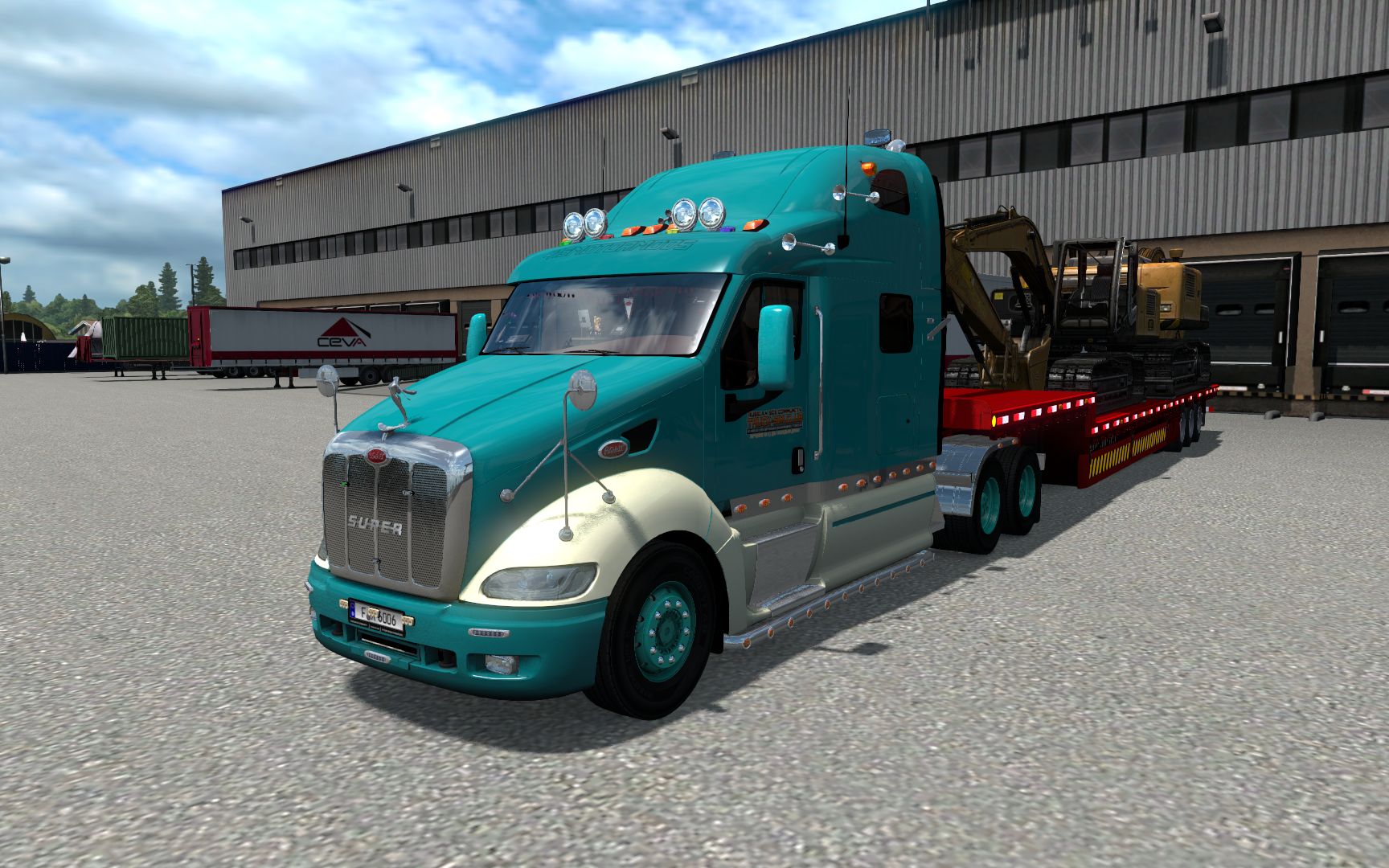 欧洲卡车模拟2驾驶彼得比尔特387接上国产13.