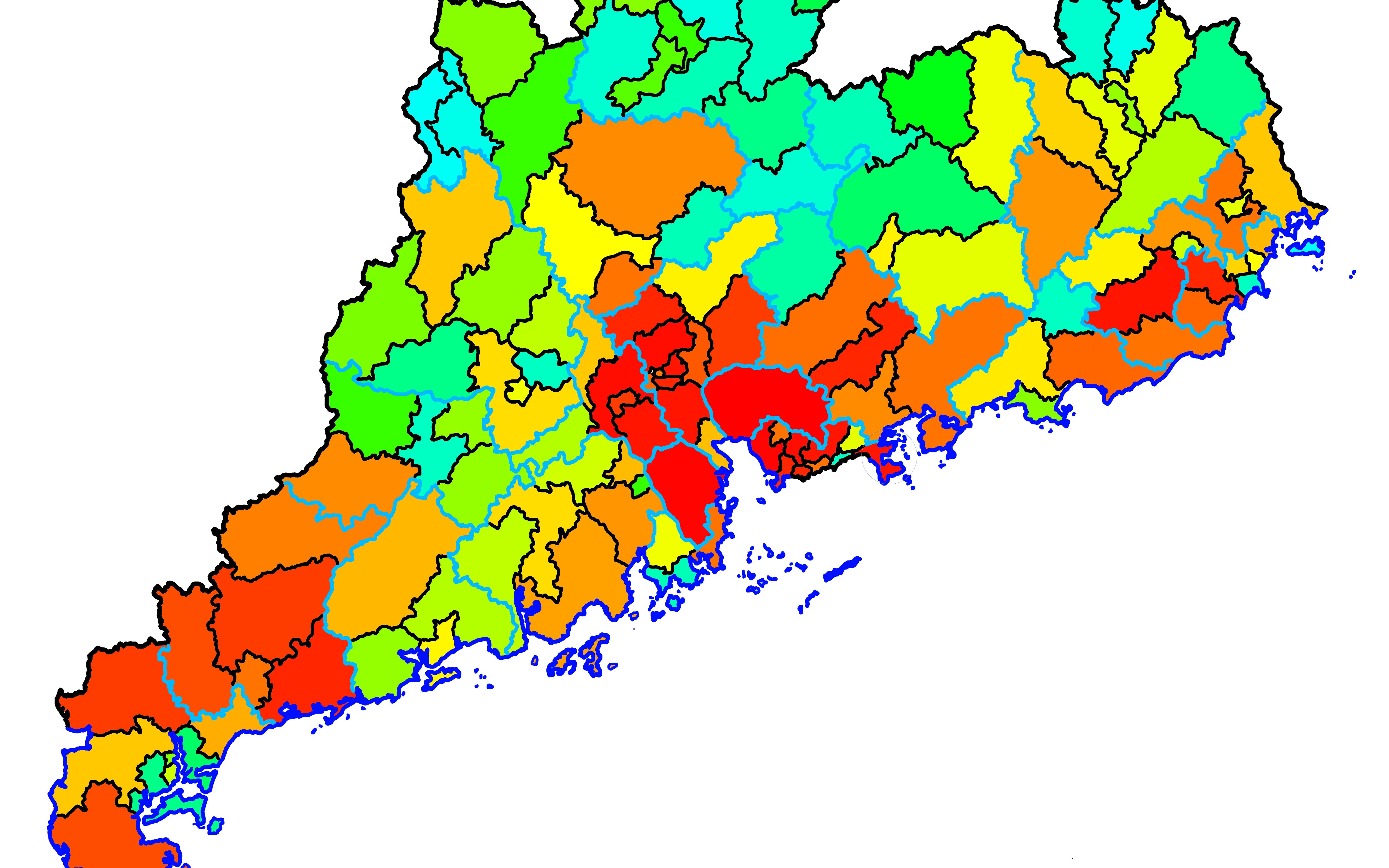超清广东地图图片
