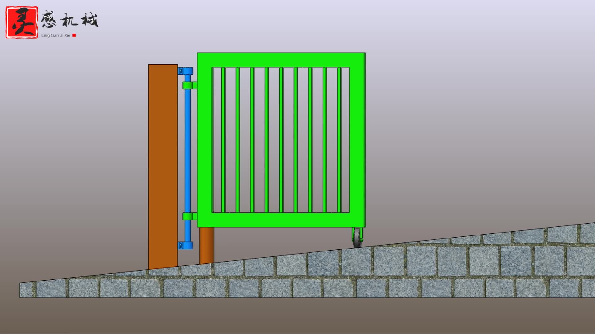 很简单的一款斜坡大门结构,简单明了还实用!哔哩哔哩bilibili