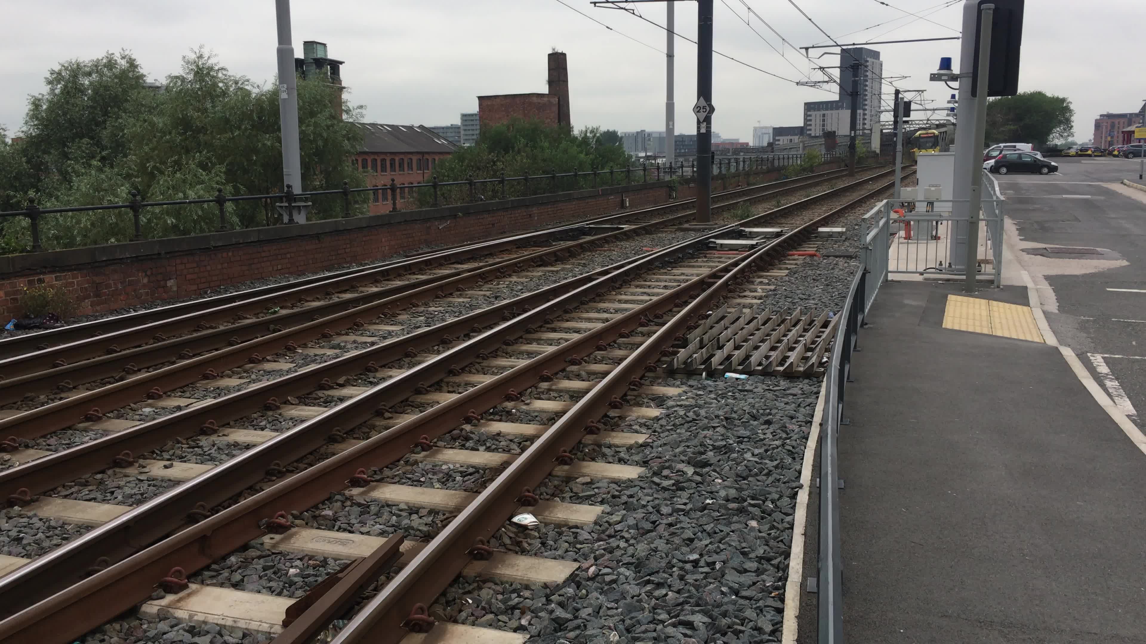 曼彻斯特有轨电车通过道岔