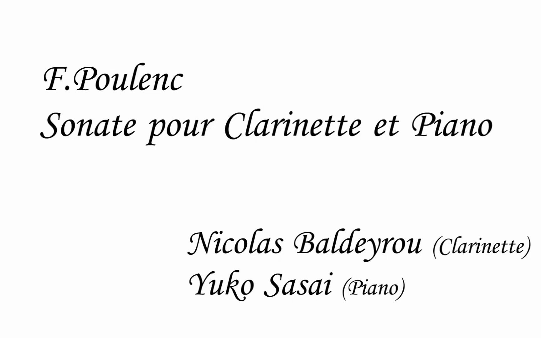 [图]普朗克 奏鸣曲 Clarinet Sonata— Francis Poulenc