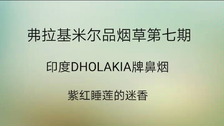 弗拉基米尔品烟草第七期 印度DHOLKIA牌鼻烟 紫红睡莲的迷香哔哩哔哩bilibili