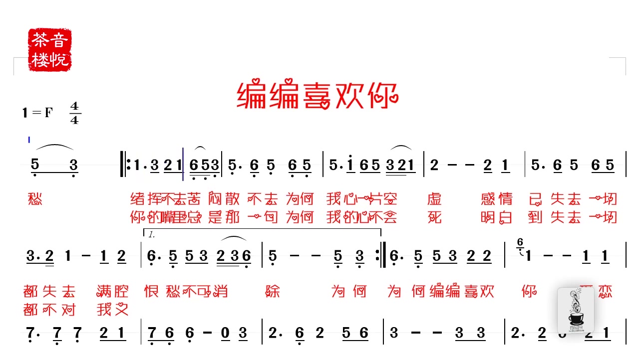 [图]陈百强经典歌曲《偏偏喜欢你》有声简谱