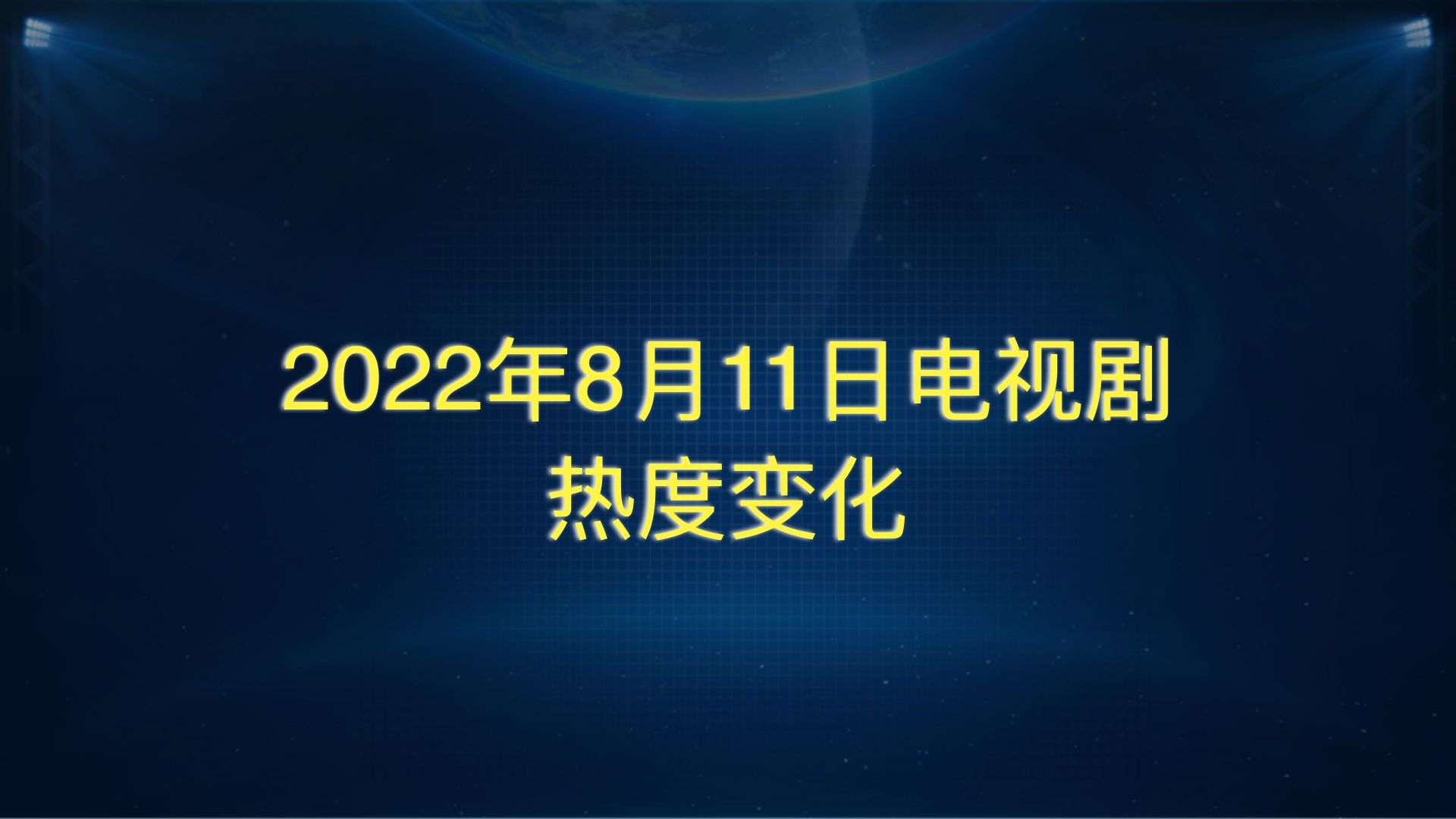 [图]2022年8月11日电视剧热度变化，沉香如屑，冰雨火火爆！