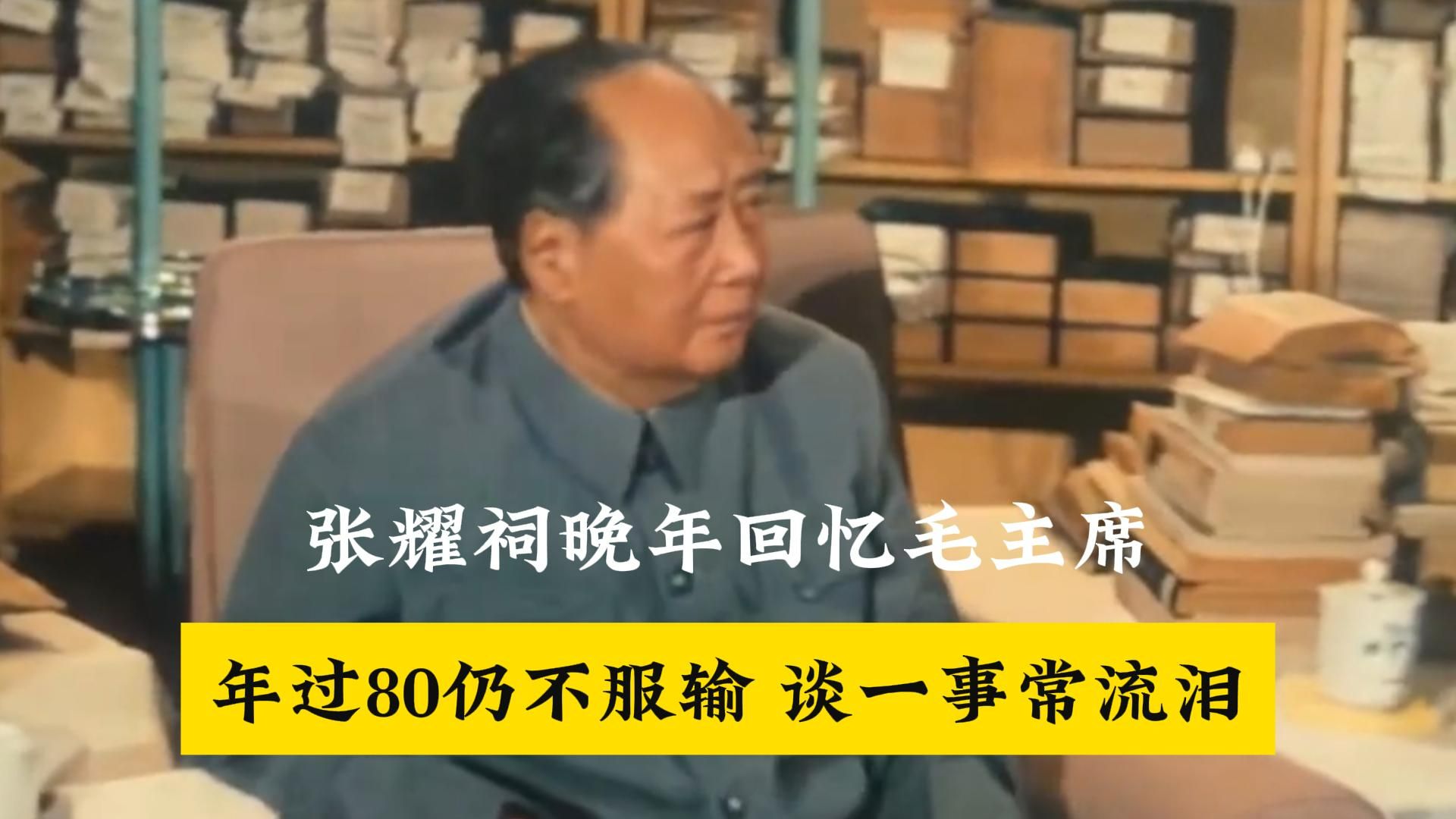 张耀祠晚年回忆毛主席:年过80仍不服输,谈一事常流泪哔哩哔哩bilibili