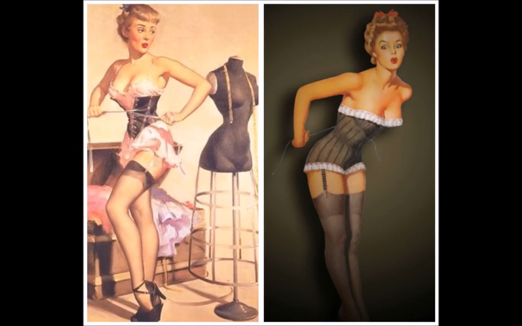 [图]History of Lingerie ~ 1940's Stockings (ASMR)