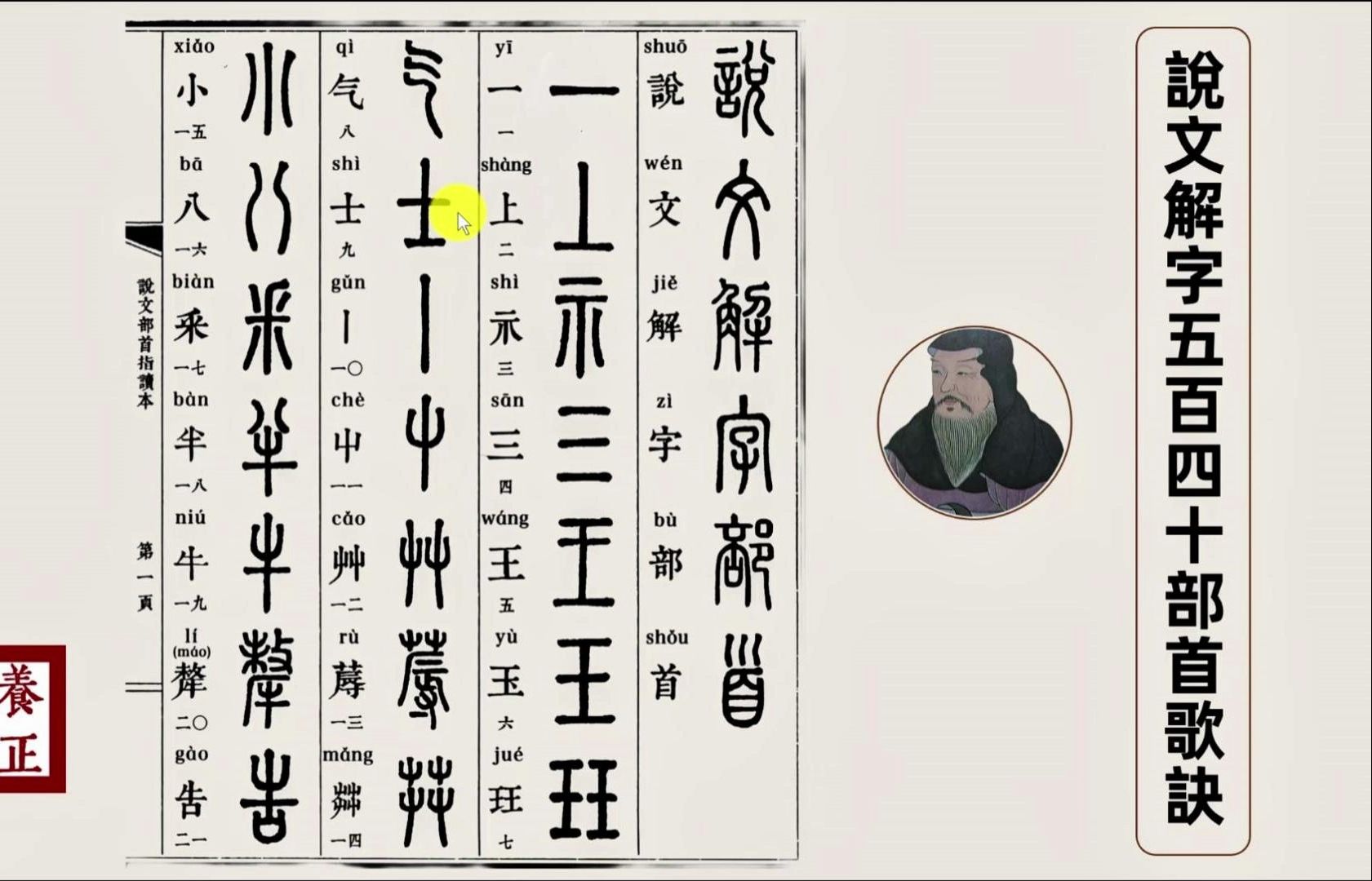 说文解字540部首歌诀哔哩哔哩bilibili