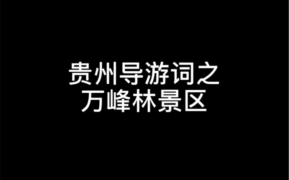 贵州导游词之万峰林景区哔哩哔哩bilibili