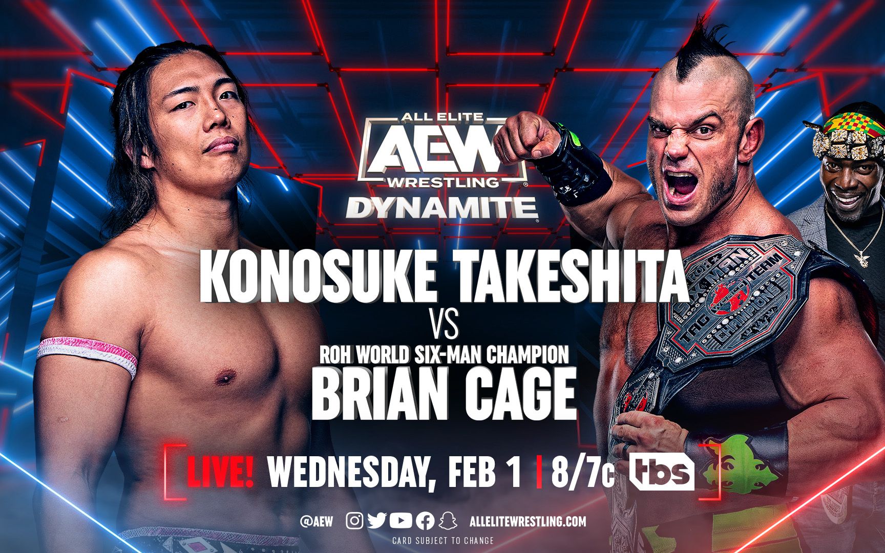 【AEW】2023.02.02 炸药秀 第174期:布莱恩凯奇 vs 竹下幸之介哔哩哔哩bilibili