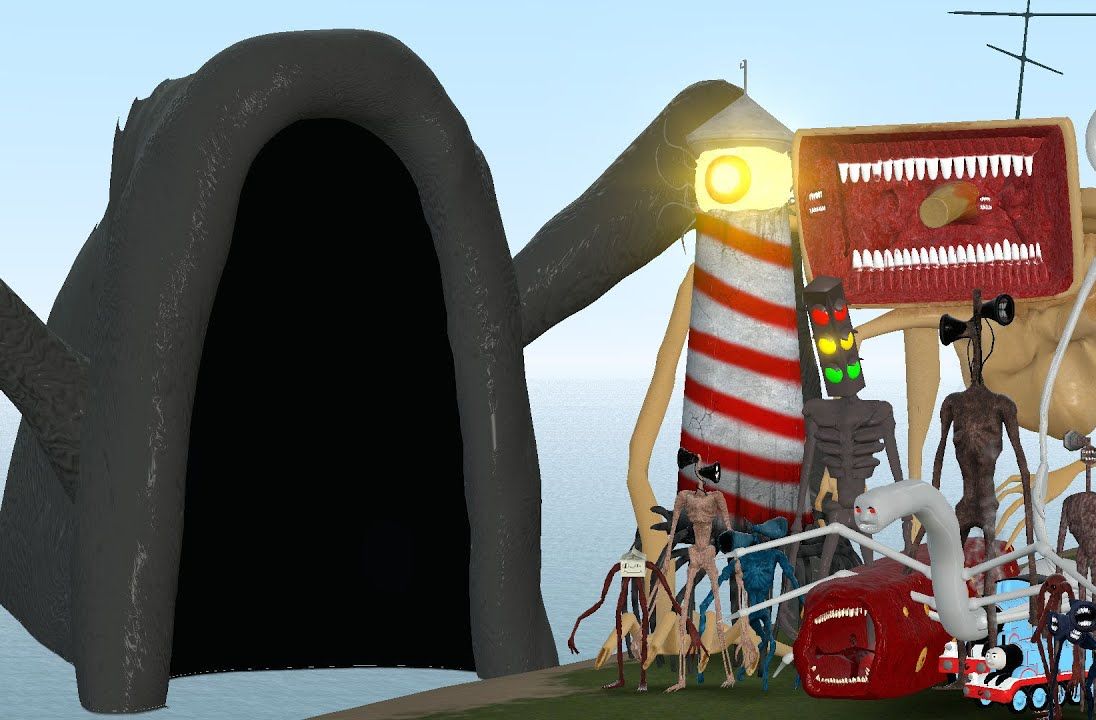 盖瑞模组动画:索尼克食人鱼大战所有怪物