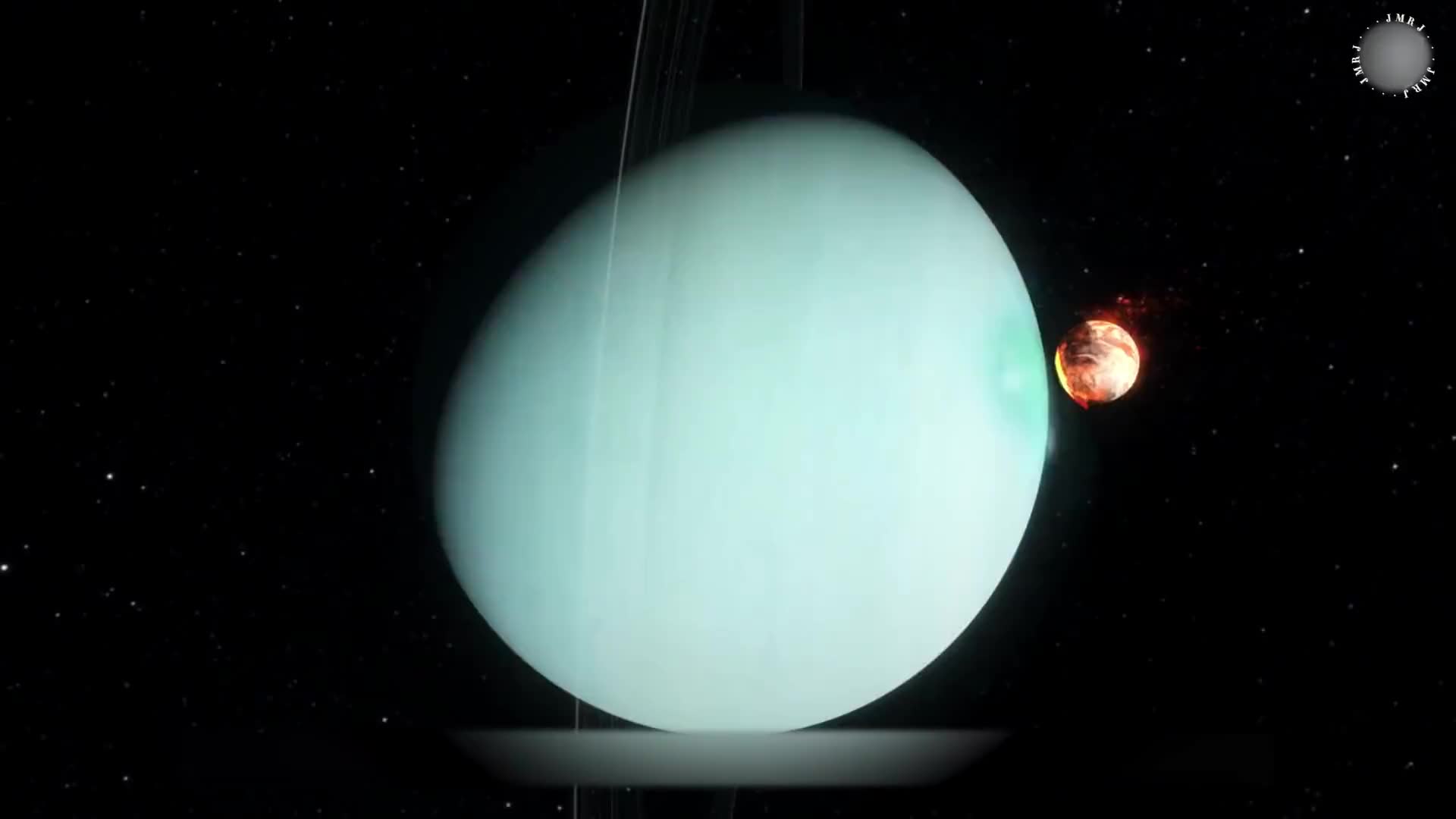 如果地球和天王星相撞,会发生什么,看的我直冒冷汗