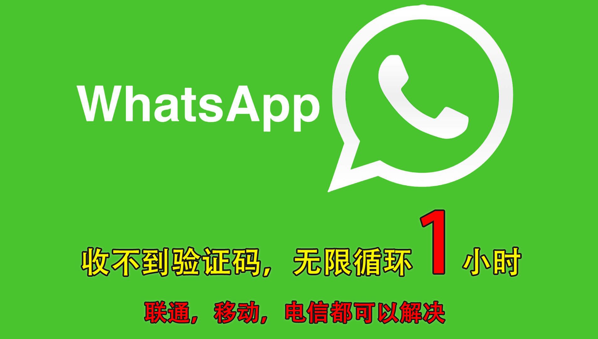 2024年最新方法 手机 注册 whatsapp收不到验证码 怎么办 无限循环1小时 联通 移动 电信 无法收到短信验证码哔哩哔哩bilibili