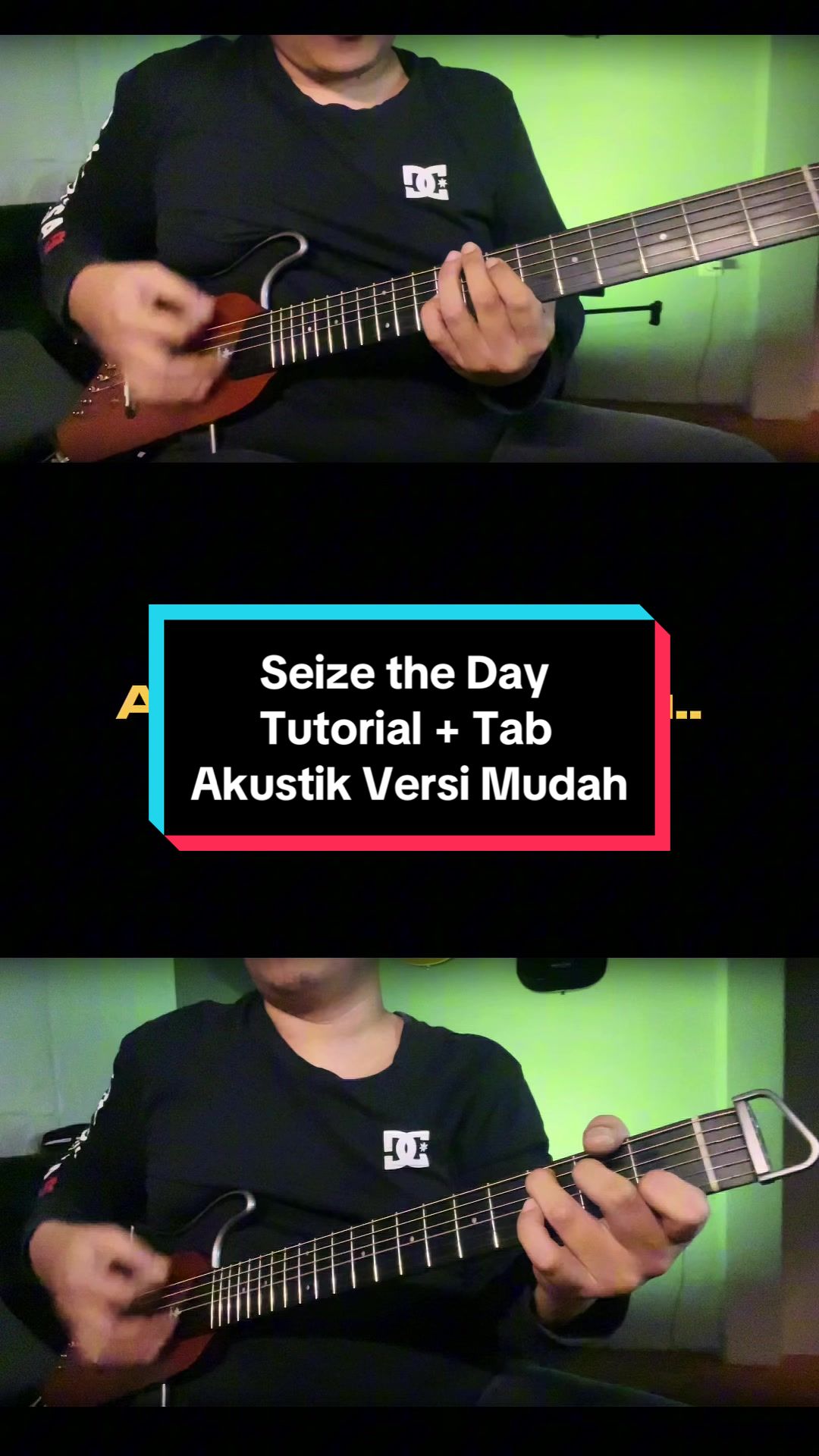 教程mudah khusus buat kamu yang pengen独奏抓住这一天tapi cuma ada gitar akustik.低音符坦帕品格丁吉哔哩哔哩bilibili