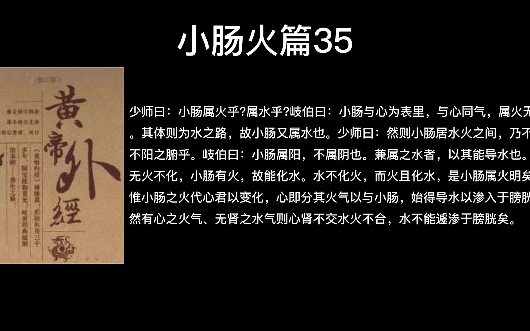 论述小肠阴阳水火之属性与作用,小肠火篇35哔哩哔哩bilibili