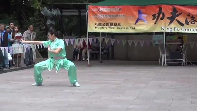 [图]鸿胜蔡李佛 何佩珉 功夫阁表演 十字拳