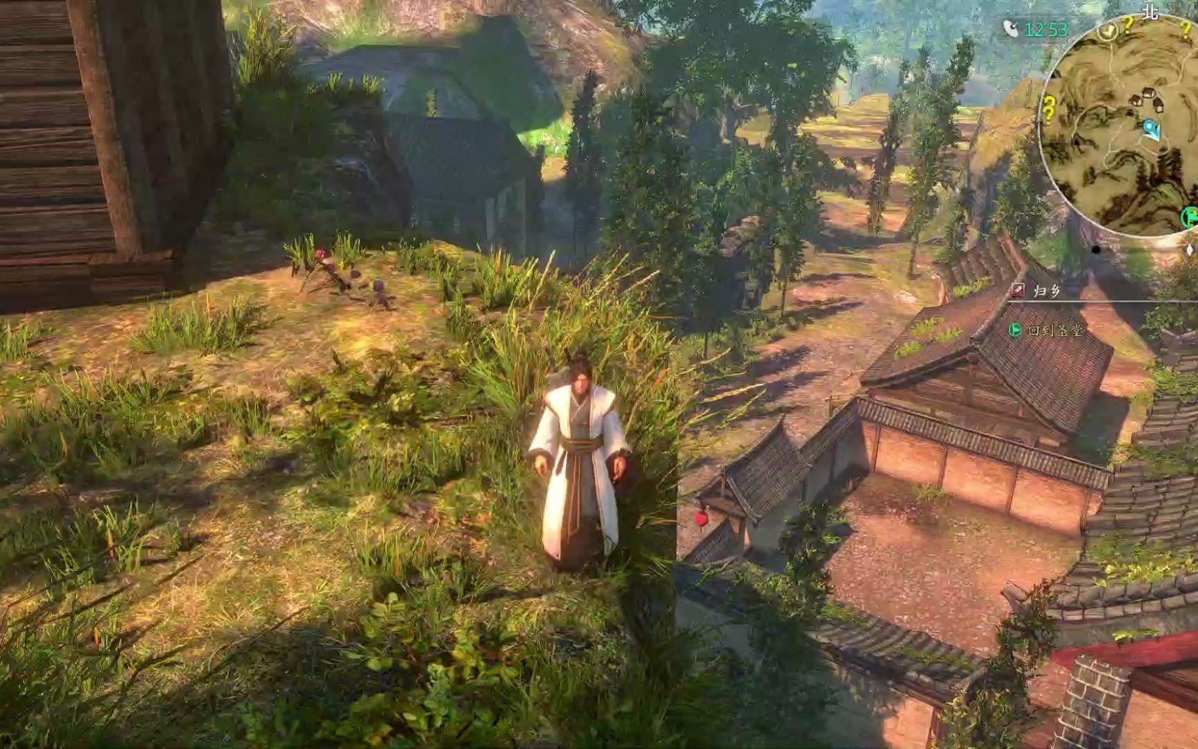 游戏河洛群侠传通关后的闲逛悦耳的笛声将我带入那美妙的幻想苗疆