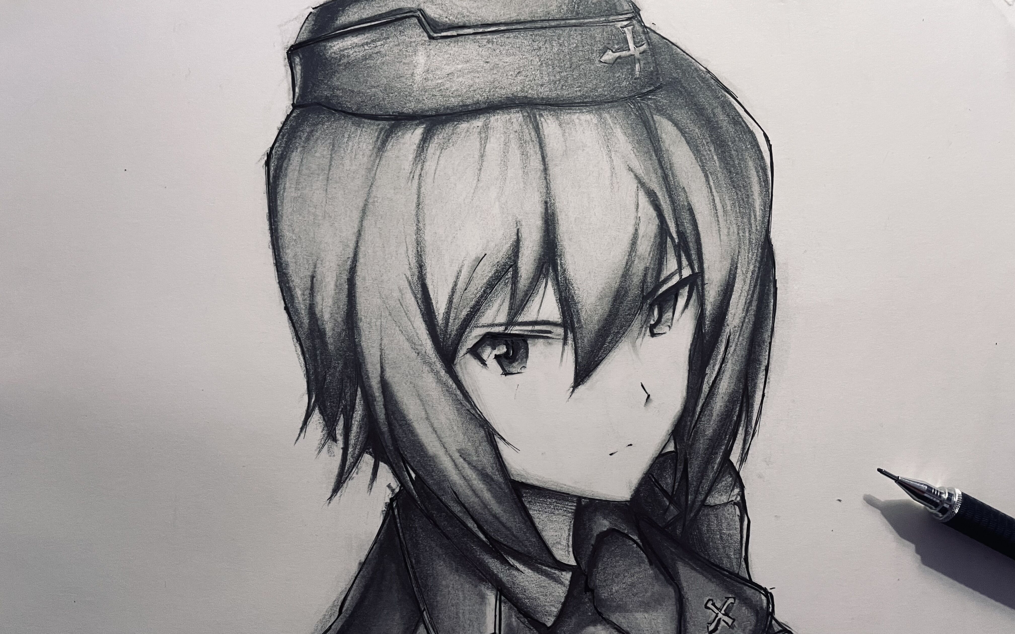 【手绘/少女与战车】画一只傲娇的西住真穗_哔哩哔哩 (゜-゜)つロ