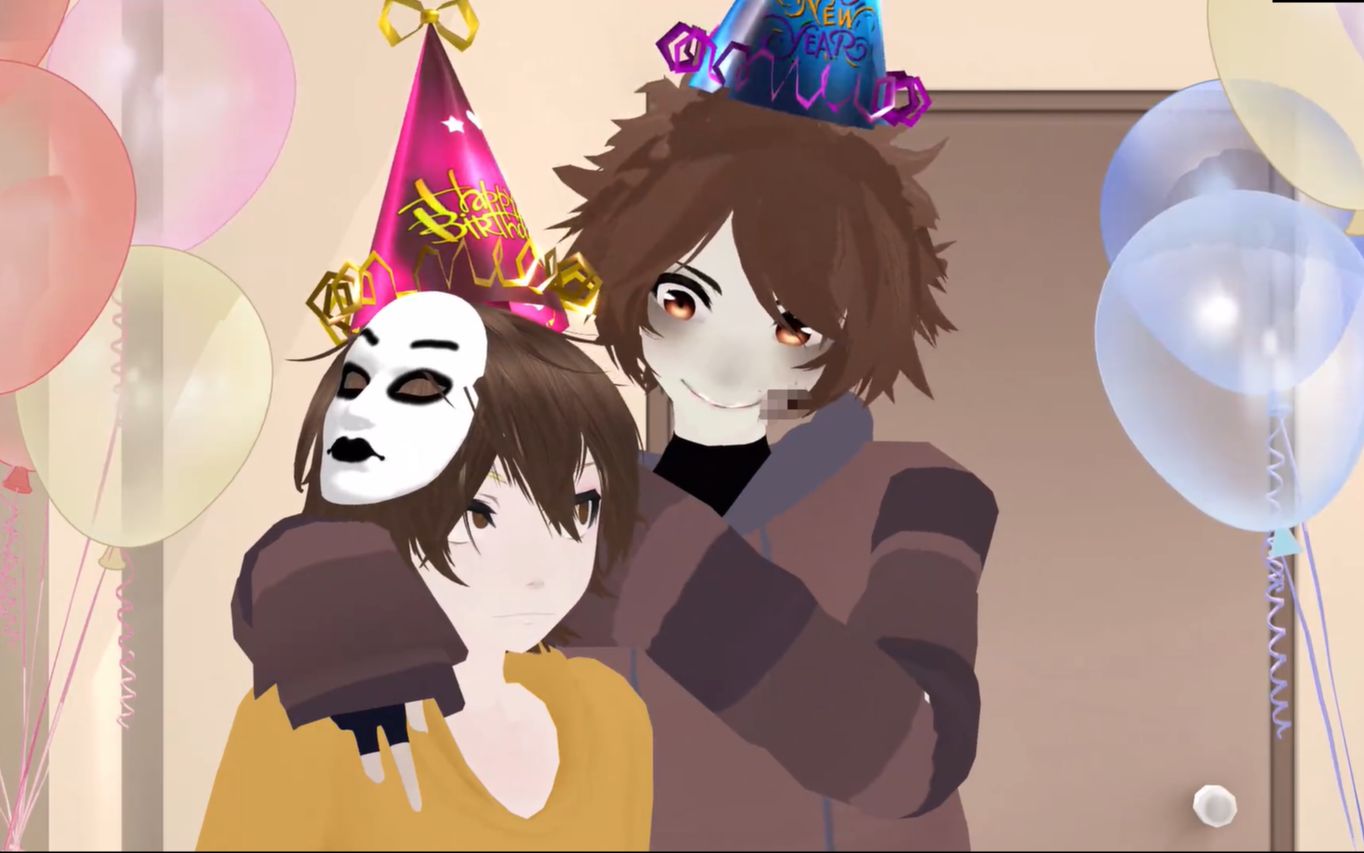 mmdcreepypasta娛樂向itsyourbirthday來自tobby給masky