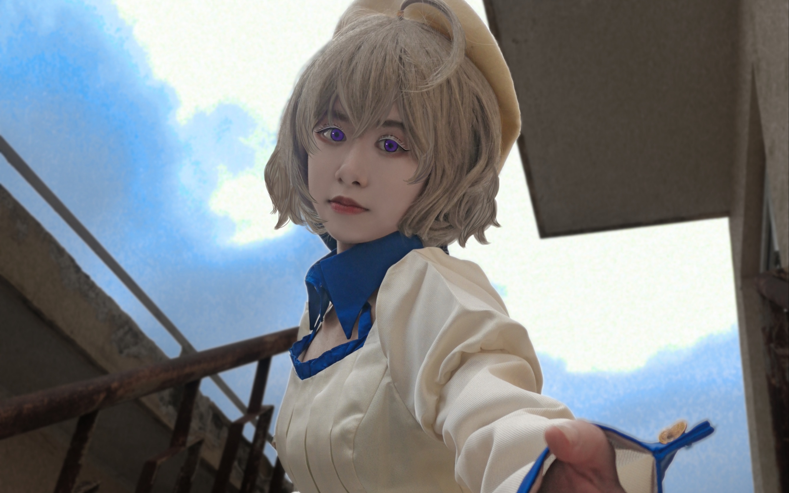 【岩永琴子cos】爬上楼顶拍照的会说h段子的合法萝莉一枚呀(?(留档向)